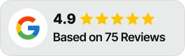 4.9 star rating on google
